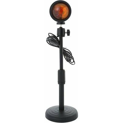 Lampe de projection LED, lampe de sol de projecteur de chambre à coucher de lumière d'ambiance de coucher de soleil rotative de rêve, lampe de sol LED de lumière d'ambiance de coucher de soleil de sal