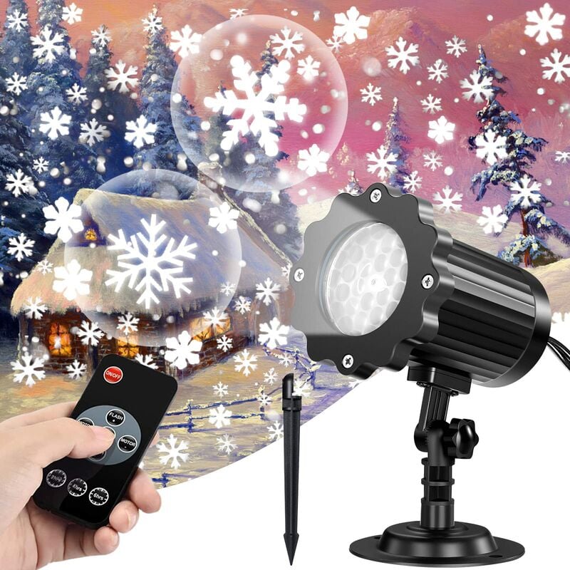 Lampe de projection led Projecteur de flocon de neige de Noël extérieur Lumières IP65 Lampe de projecteur de flocon de neige étanche avec