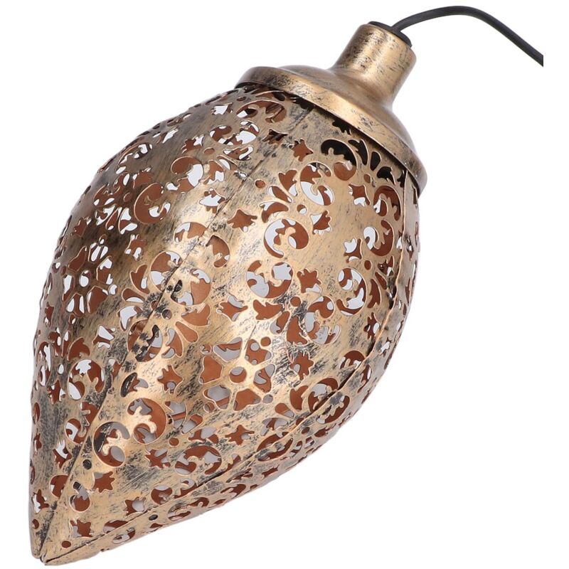 Lampe de Projection Solaire en Fer Forgé, Lampe Goutte d'eau Creuse en Fer 1.2V pour Arbre