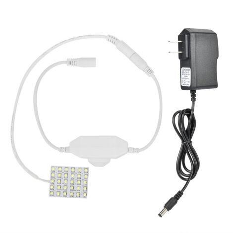 Lampe de protection oculaire 30 LED pour machine à coudre industrielle, variateur de luminosité, prise US 110-240V