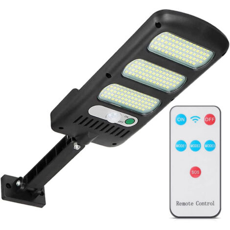 Lampe De Rue à Panneau Solaire 213 Leds Avec Détecteur De Mouvement Et Télécommande