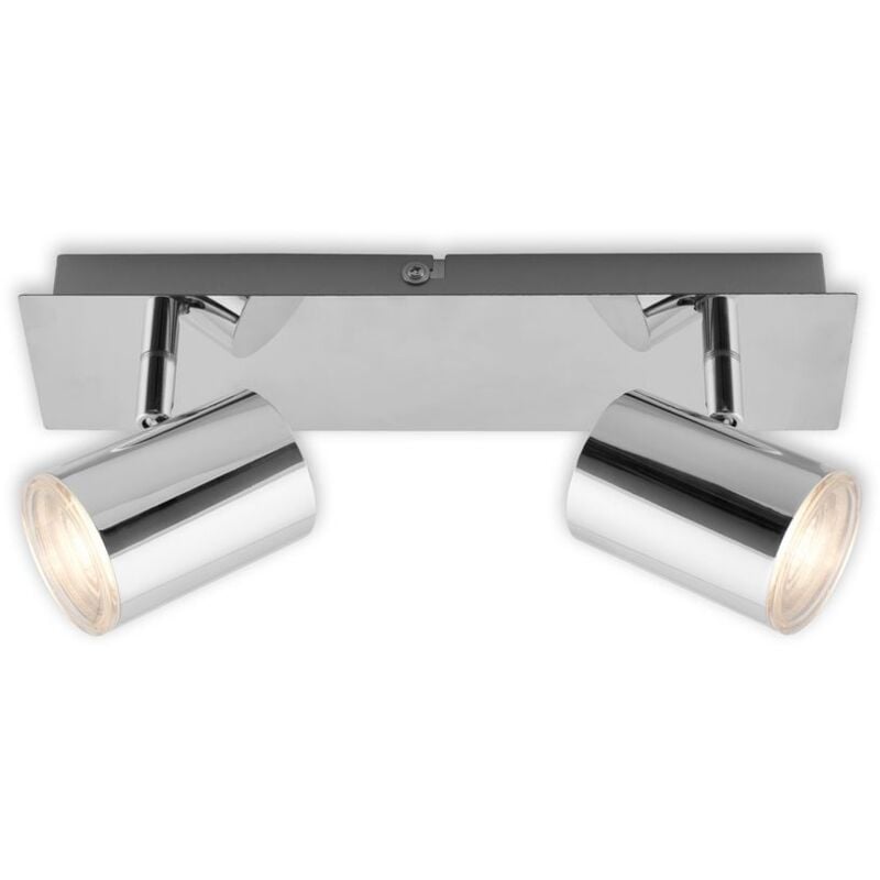 Lampe de salle de bain Briloner leuchten banyo, 5 w, IP44, chrome, métal-plastique, incl., 2x GU10, 29 x 9,9 x 11,2 cm