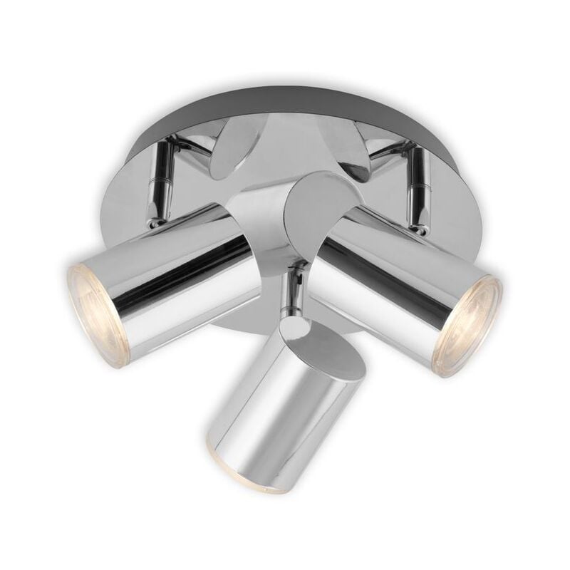 Lampe de salle de bain BRILONER LEUCHTEN BANYO, IP44, chrome, métal-plastique, incl., 3x GU10, Ø 11,2 cm