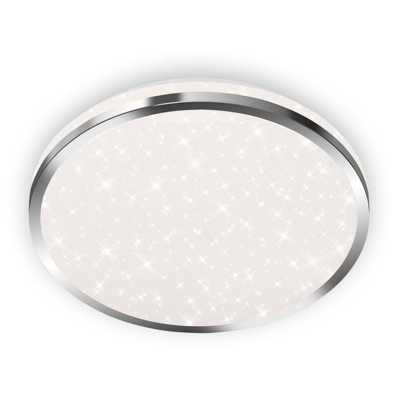 Lampe led pour salle de bain Briloner leuchten acorus, 12 w, 1200 lm, IP44, chrome, plastique, ø 28 cm