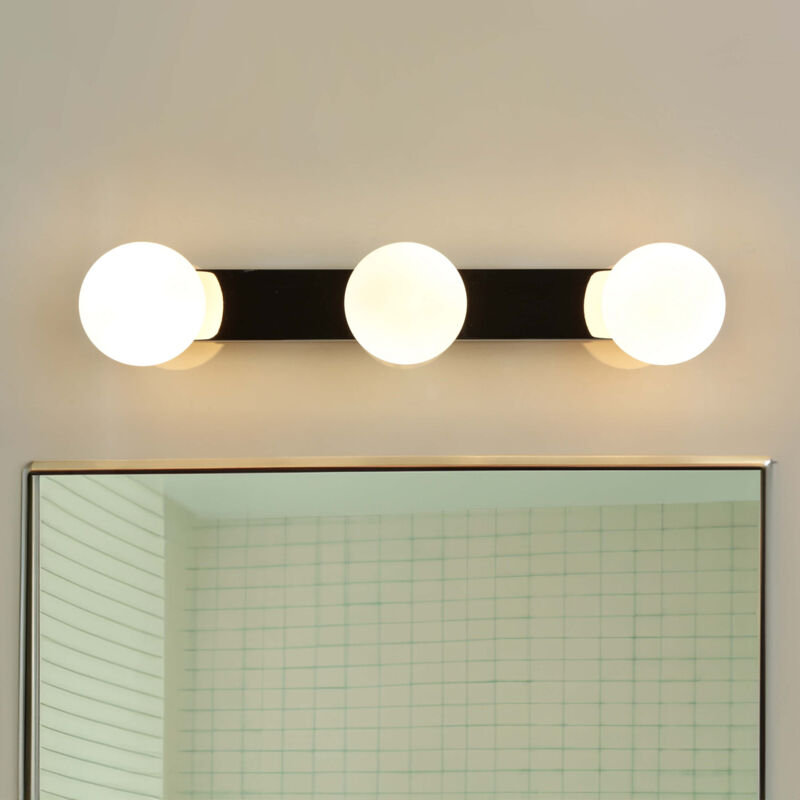 Licht-erlebnisse - Lampe de salle de bain Miroir Abat-jour sphérique Verre Métal L:42cm