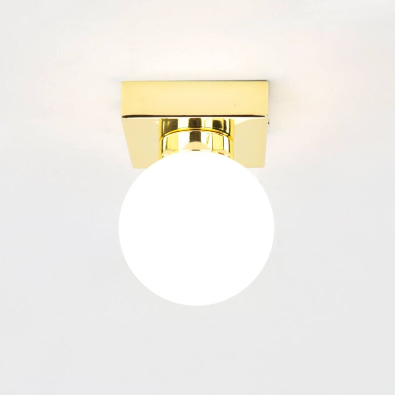 Lampe de salle de bain pour mur et plafond en blanc or star
