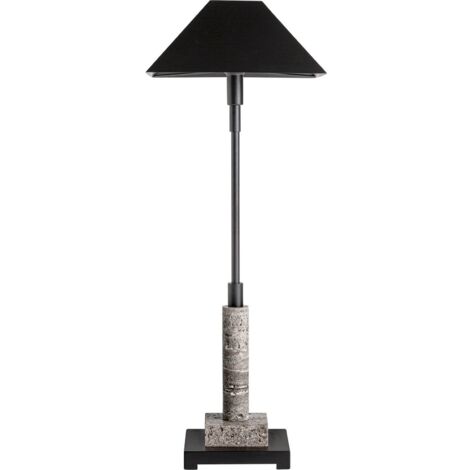 Lampe de salon art déco en marbre gris finition fumée - Gris marbre finition fumée
