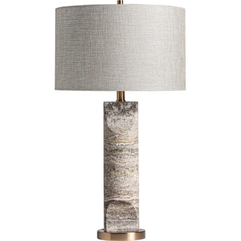 Lampe de salon art déco en marbre gris fumé élégance moderne - Gris fumé marbré