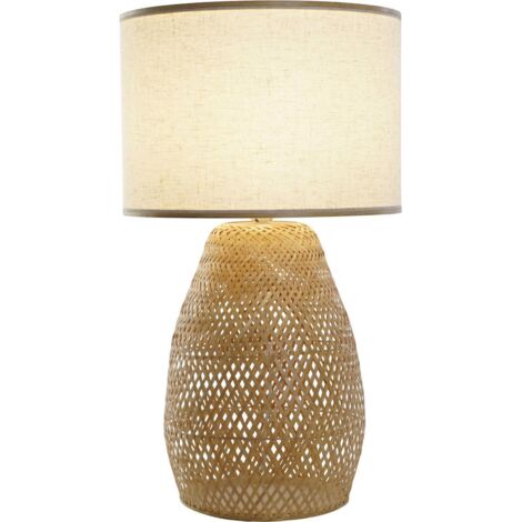 Lampe de salon bambou élégance naturelle et moderne - Marron naturel tressé