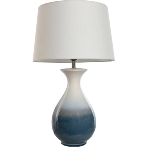 Lampe de salon bicolore en céramique élégante - Bicolore noir et blanc