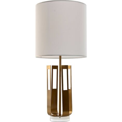 Lampe de salon chic finition dorée style moderne - Doré satiné finition élégante