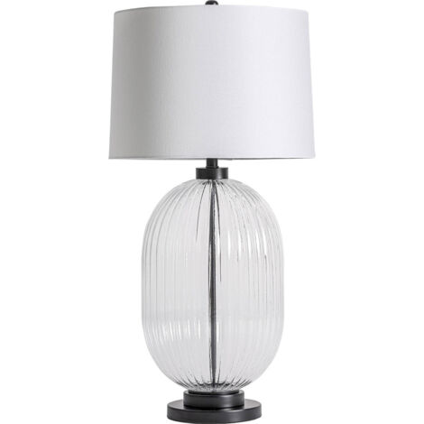 Lampe de salon classique en verre transparent finition vieillie - Verre transparent finition vieillie