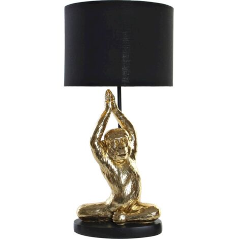 Lampe de salon design singe doré unique - Doré et noir