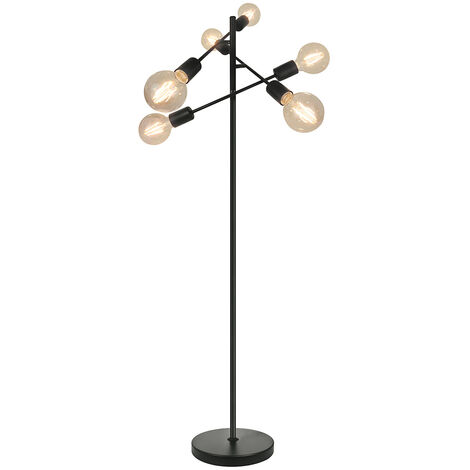 Lampe de salon moderne Lina 165cm métal noir compatible LED