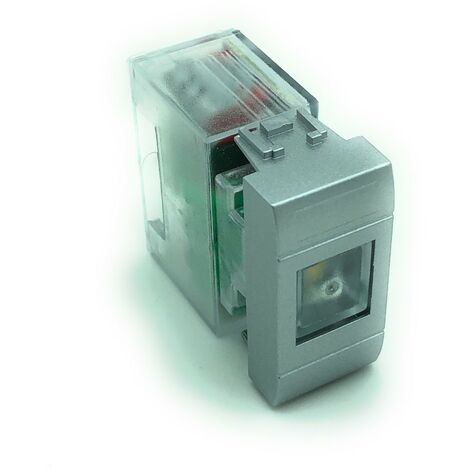 Lampe de secours LED 1 Module Keystone 50Lm 1W Autonomie 6h Avec Adaptateur Bticino Living Light Tech Grey