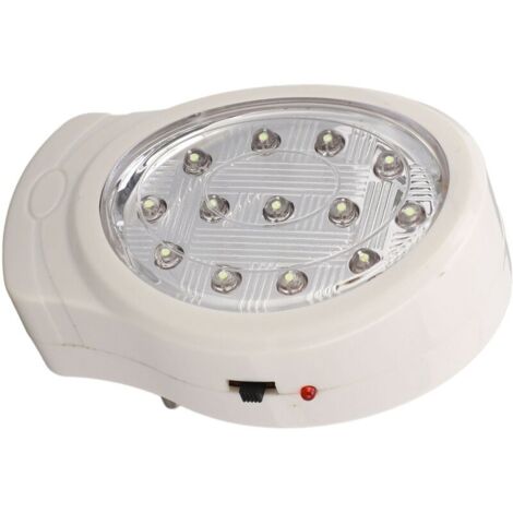 Lampe de Secours LED Rechargeable 2 W, Réglage à 2 Vitesses, économie D'énergie, Lumière de Panne de Courant à Brancher pour les Voyages à Domicile, au Bureau, Lumière Blanche