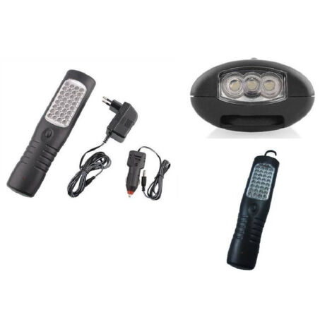 Lampe De Secours Portable Torche 35 Led 3-en-1 Aimant Crochet Rechargeable