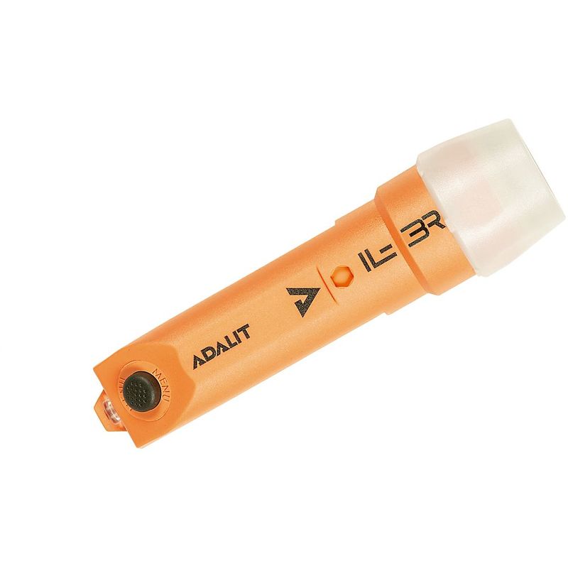 Certeo - Lampe de sécurité à diode, à fixer sur casque - avec accumulateur au lithium-polymère/4 piles AAA - norme ATEX, IP67 - Coloris: orange-noir