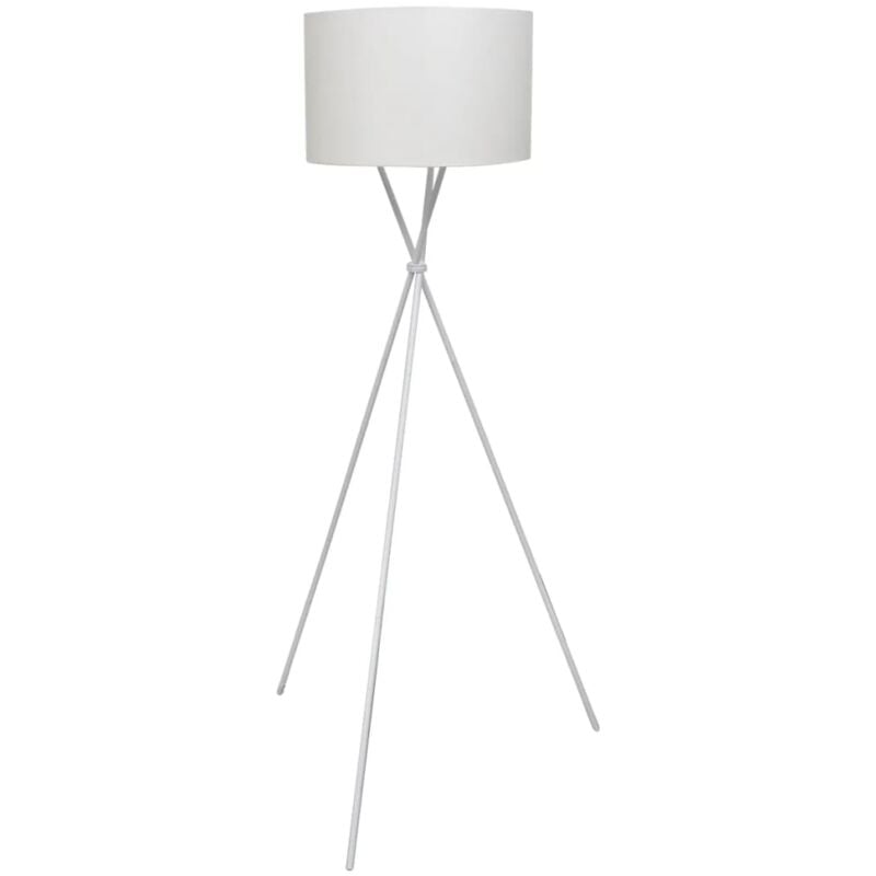 Lampadaire avec support haut Blanc Vidaxl