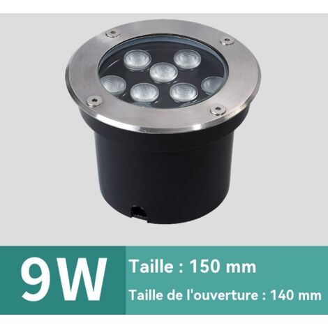 Lampe de sol LED encastrée étanche extérieure IP65, spot enterré pour jardin pelouse terrasse