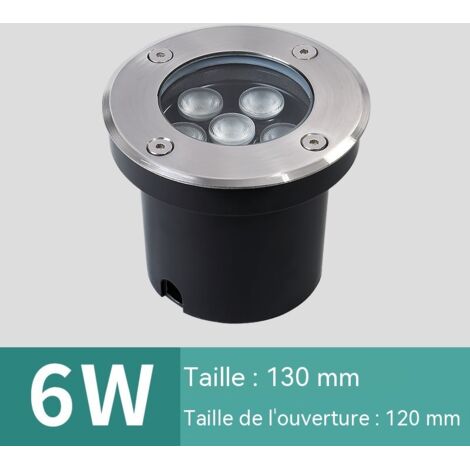 Lampe de sol LED encastrée étanche extérieure IP65, spot enterré pour jardin pelouse terrasse