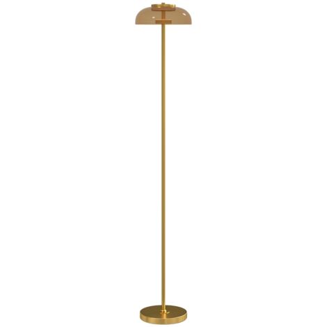 Lampe de sol LED salon,lampe de sol avec lumière chaude de 3000 K,pédale de souffle,25 x 25 x 134 cm,en laiton