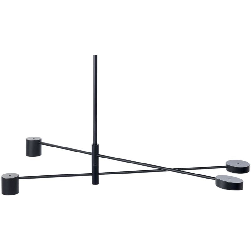 Beliani - Lampe Suspension Noire en Métal à led Intégrées Branches Minimaliste Cuisine Bandon