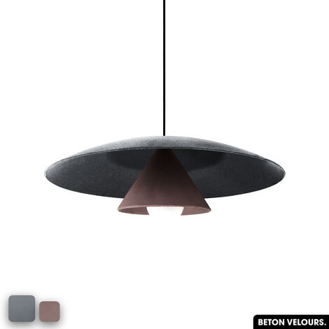 Lampe de suspension en béton velours - OLEMI VELVET CONCRETE  GRIS - LILAS