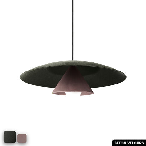 Lampe de suspension en béton velours - OLEMI VELVET CONCRETE  OLIVE - LILAS