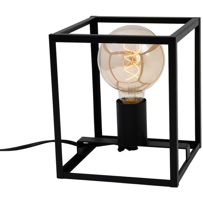 Briloner - Lampe de table leuchten box, 40 w, IP20, noir, métal, excl. 1x E27, 17 x 17 x 20 cm