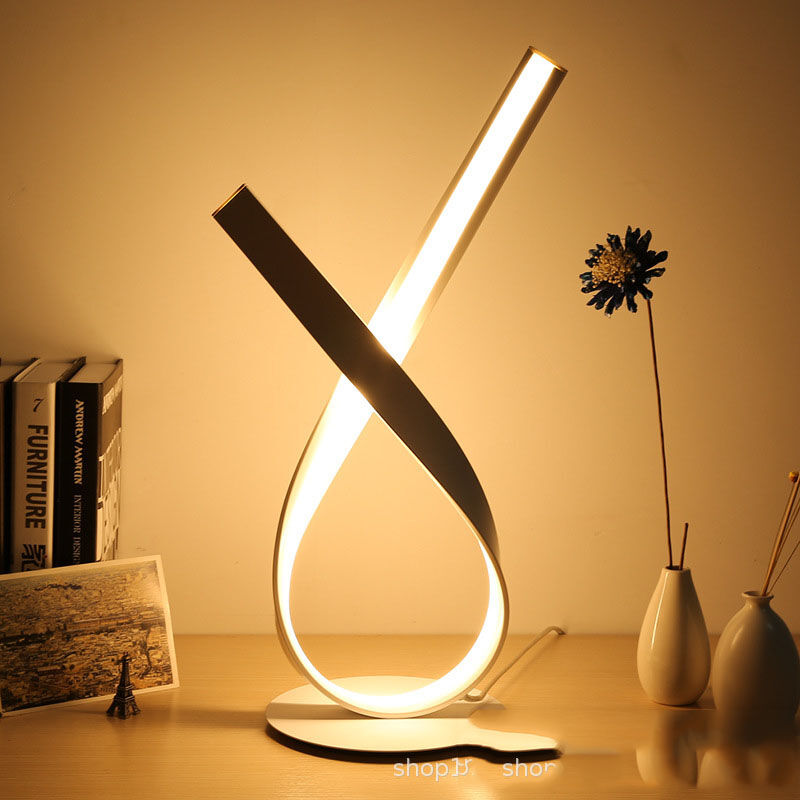Lampe de table 12W LED Lampe de chevet avec variateur facile - Blanca