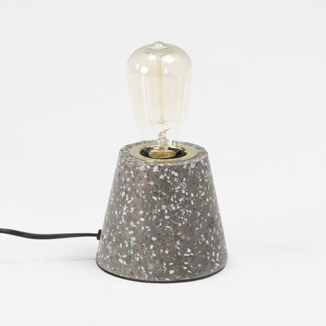Lampe de Table 12x8x10 Gris Ciment avec Ampoule
