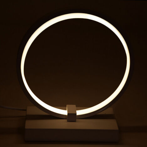 Lampe de Table 15W 935Lm 4200ºK LED Cercle Dimable 40 000H [HO-LM-CIRCLE-20W-W]