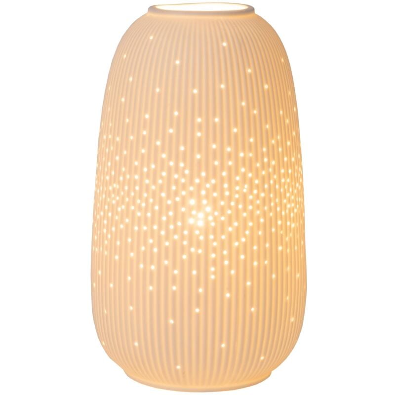 Flores Lampe de tab.-Blanc