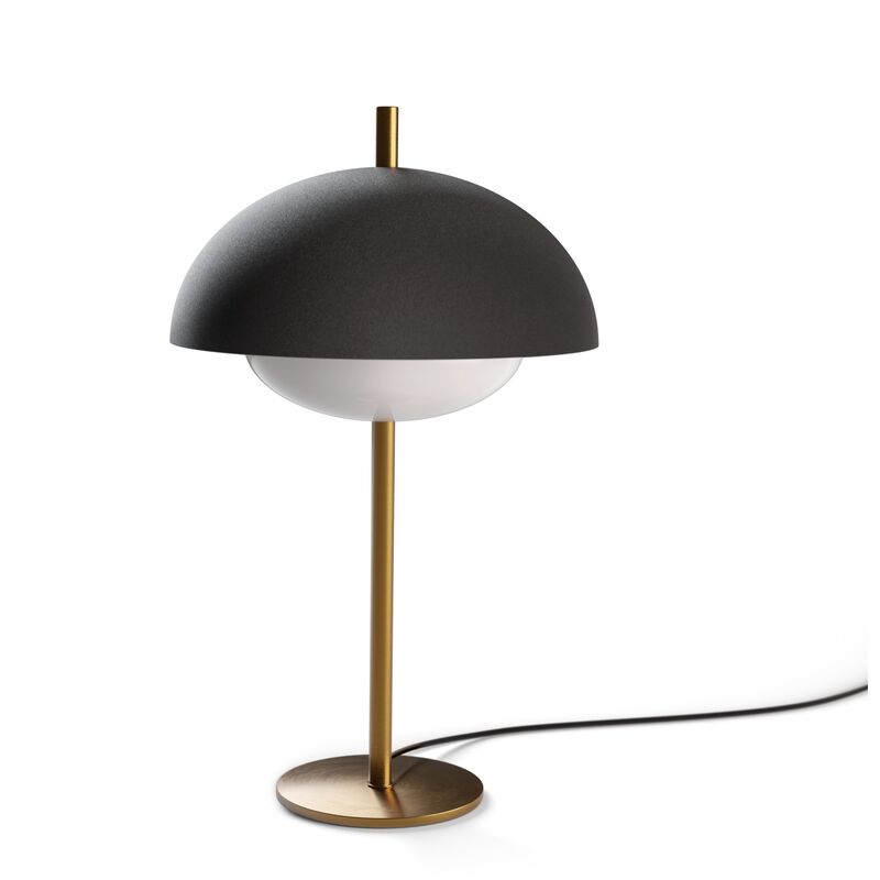 Lampe de table 1xE27 Métal Noir et Doré