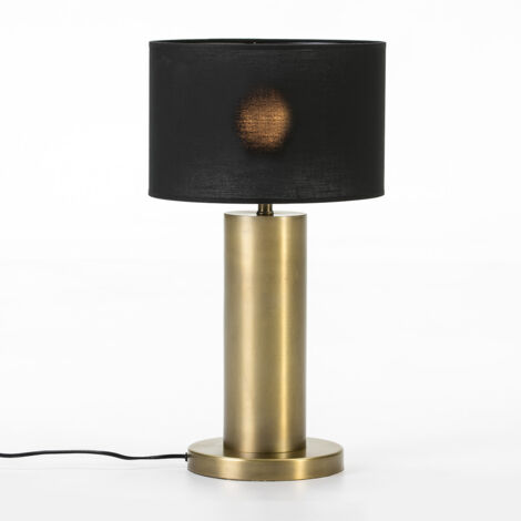 Lampe de Table 20x20x40 Métal Doré sans Paravent