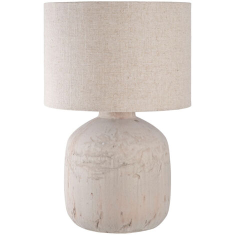 Lampe de table 30x46,5 cm en céramique beige