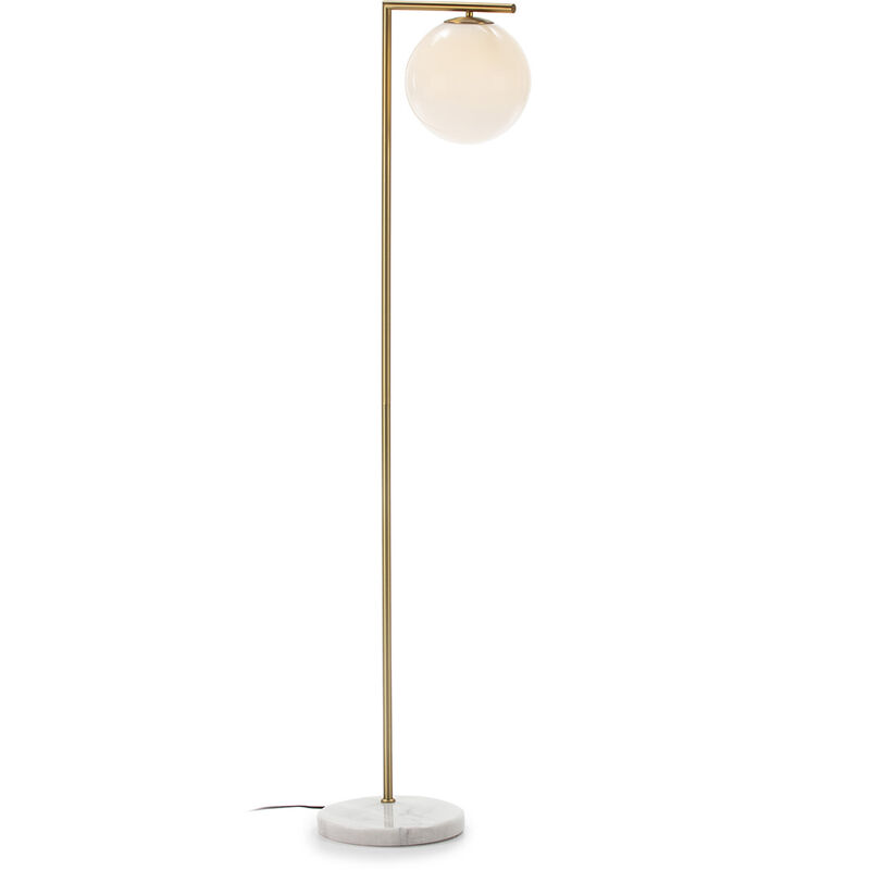 Fijalo - lampe de table 46X18X67 verre blanc/métal doré éclairage / LAMPADAIRESpour tous les styles pour ajouter une touche à la maison