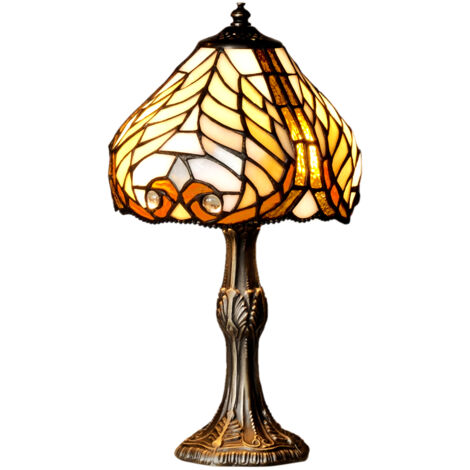 Lampe de table à base de forme avec abat-jour Tiffany diamètre 20 cm Série Dalí