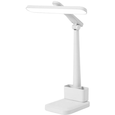 Lampe de Table à Commande Tactile, lumière LED à intensité Variable, Lampe de Bureau Rechargeable USB avec Porte-Stylo for téléphone