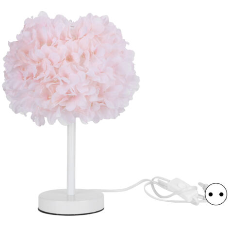 Lampe de Table à fleurs, chambre à coucher, bureau, Table de chevet, fournitures de décoration, rose clair, prise EU 110-240V