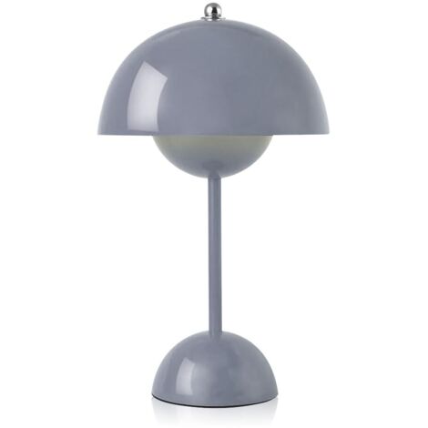 Lampe de table à intensité variable, lampe de pot de fleurs, lampe champignon rechargeable, lampe LED sans fil, 3 couleurs de lumière réglables, batterie interne rechargeable avec câble de