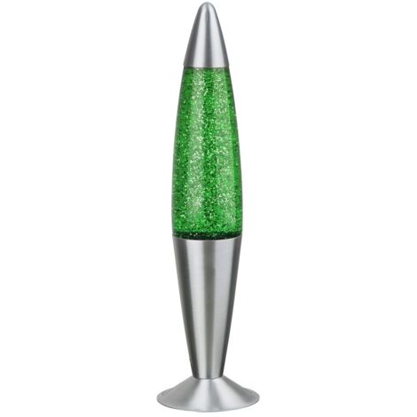 Lampe de table à lave paillettes vertes GLITTER E14 25W IP20 Rabalux