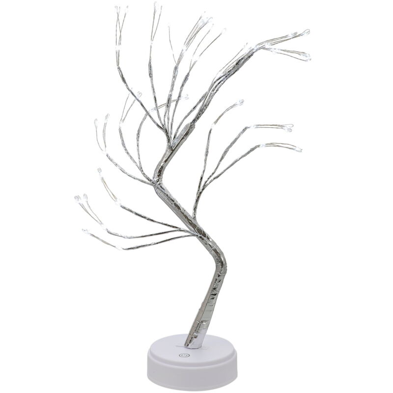 Feiyue - Lampe de table à led en forme de bouleau pour décoration de Noël dans le salon/la chambre (blanc)