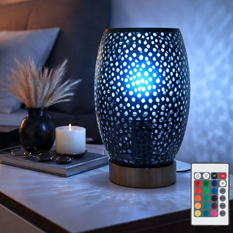 Lampe à poser déco chambre liseuse dorée TÉLÉCOMMANDE en lampes LED RGB