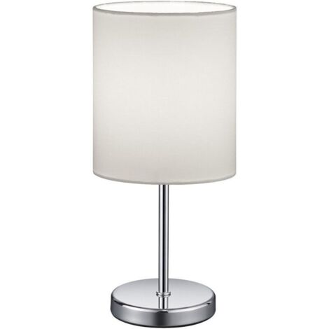 Lampe de table, abat-jour en tissu, E14, 40 W, Blanc, 13 x 13 x 28,5 cm