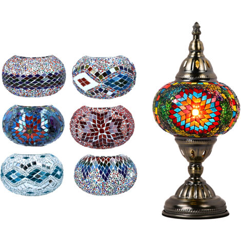 Lampe de table - abat-jour unique et multicolore