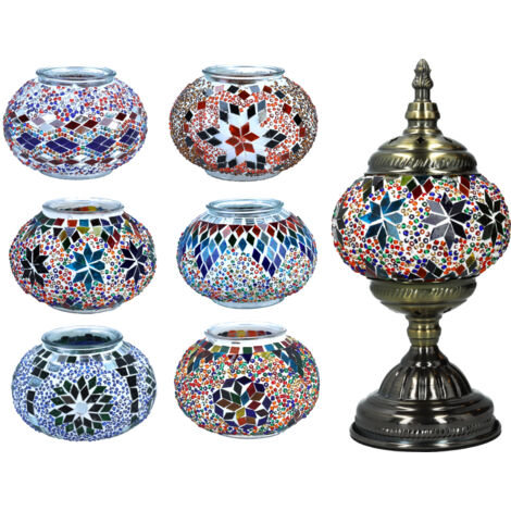 Lampe de table - abat-jour unique et multicolore