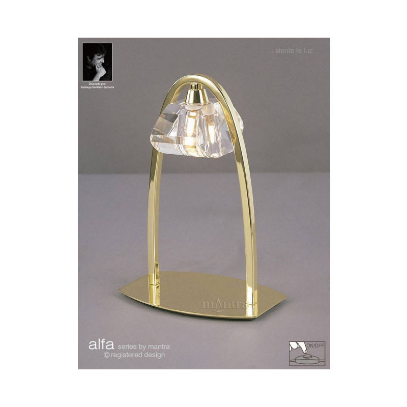 Lampe de table Alfa large 1 Ampoule G9, laiton poli - Laiton