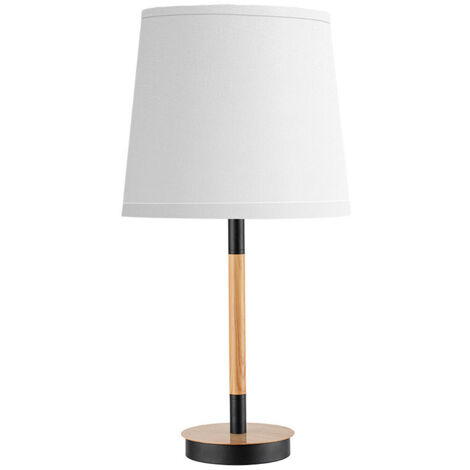 Lampe de table Alondra noir/hêtre 1xE14 45cm